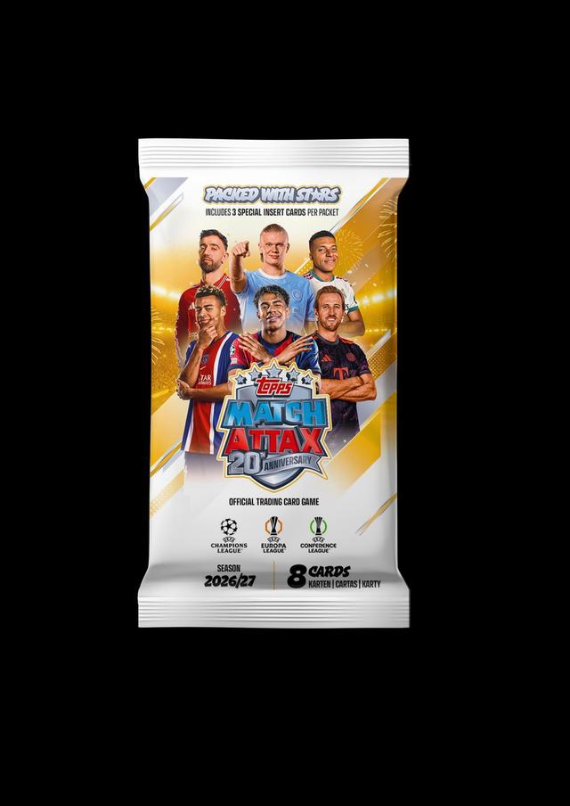 (2026 m. Naujiena!) UEFA Champions League Match Attax 2026/2027 kortelių pakelis