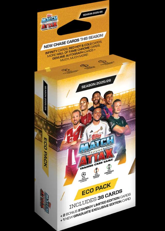 (Naujiena!) UEFA Champions League 2026 Match Attax kortelių Eco pakuotė