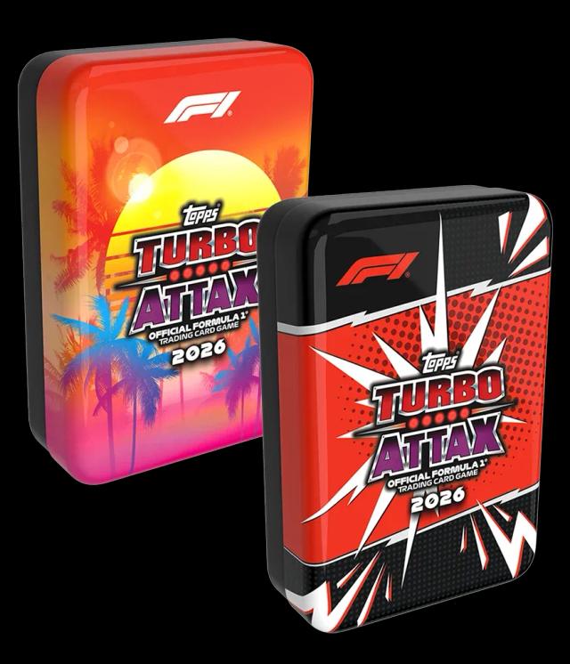 (Naujiena!) Topps Formula 1® 2026 Turbo Attax - Mega Tin (metalinė pakuotė)