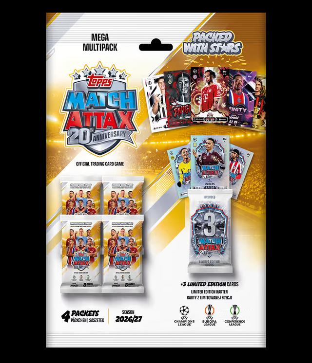(2026 m. Naujiena!) UEFA Champions League Match Attax 2026/2027 Mega Multipakuotė