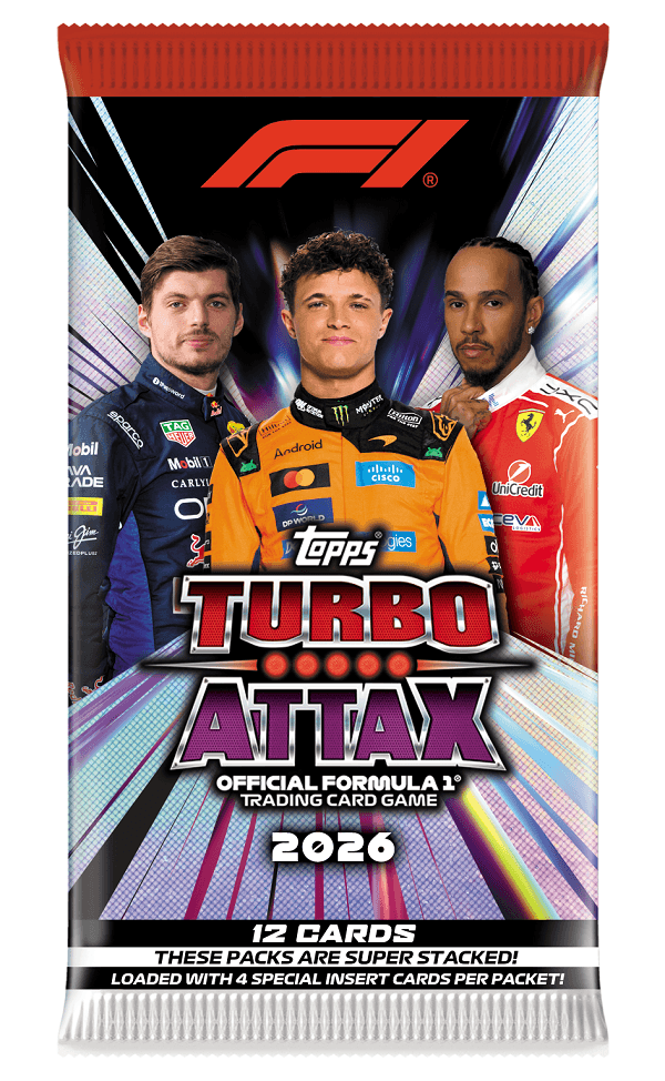 (Naujiena!) Topps Formula 1® 2026 Turbo Attax - kortelių pakelis